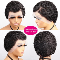 Body Wave 13x4 HD Lace Front Human Hair Wig Pixie Cut Glueless Wigs For Women 100% Human Hair Wigs Pre Plucked Lace Wig