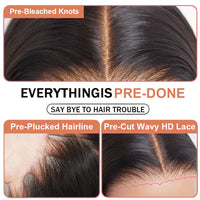 Bone Straight 13x6 HD Lace Frontal Wig 5x5 Closure Glueless Wig 100% Human Hair 30 40 Inch 13x4 Transparent Lace Pre Plucked Wig