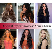 Straight Clip in Hair Extensions Human Hair 8pcs #1B Double Weft Clip in Human Hair Extensions Natural Black Color For Women
