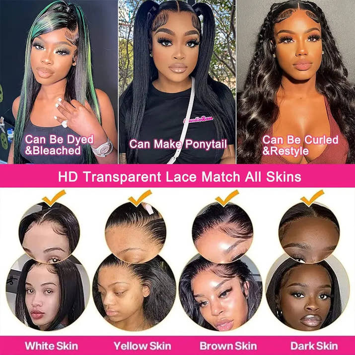 250 Density 13x6 HD Bone Straight Lace Front Wigs Human Hair Brazilian 40 42 Inch Glueless Lace Frontal Human Hair Wigs For Wome