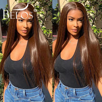 Gluless 9x6 HD Lace Closure Wigs Dark Brown Ultra Fitted Silky Straight Glueless Wigs Human Hair Pre Plucked Brazilian Hair