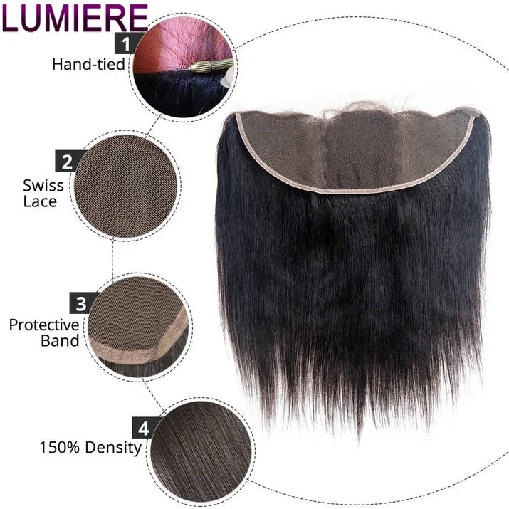 8-30 '' Wholesale Bone Straight Human Hair Bundle With Closure Frontal HD Transparent Peruvian 100% Raw Virgin15A Hair Extension