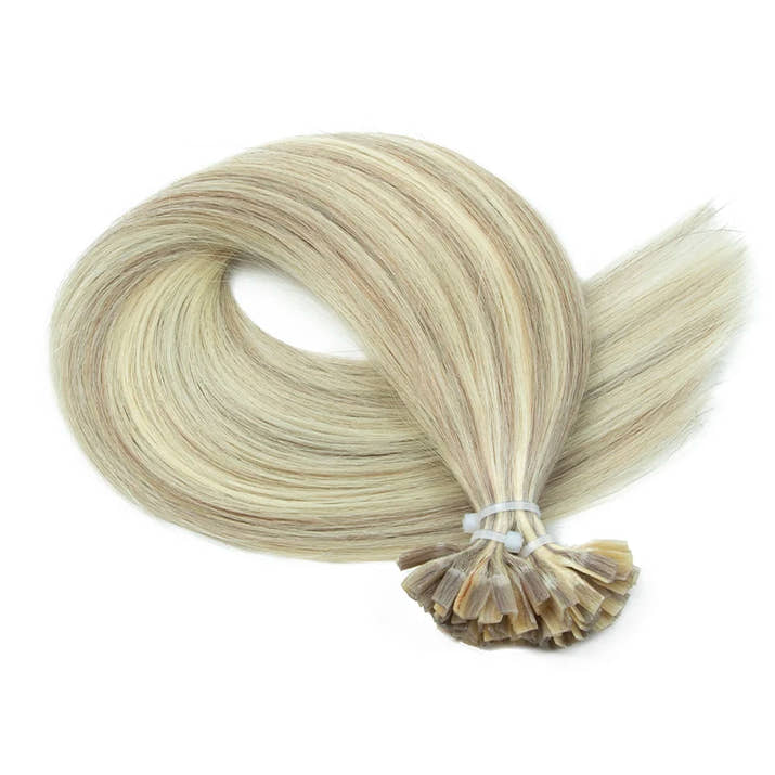 K Tip Hair Extensions Keratin Human Hair Hot Fusion Hair Extension 1cm Italy Keratin Glue Machine Remy 12-24inch 30  50G/pack
