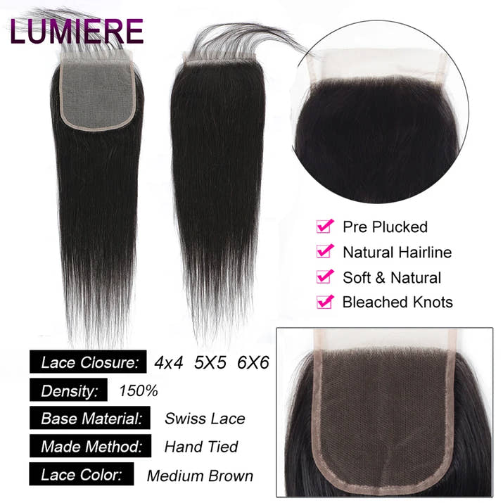 8-30 '' Wholesale Bone Straight Human Hair Bundle With Closure Frontal HD Transparent Peruvian 100% Raw Virgin15A Hair Extension