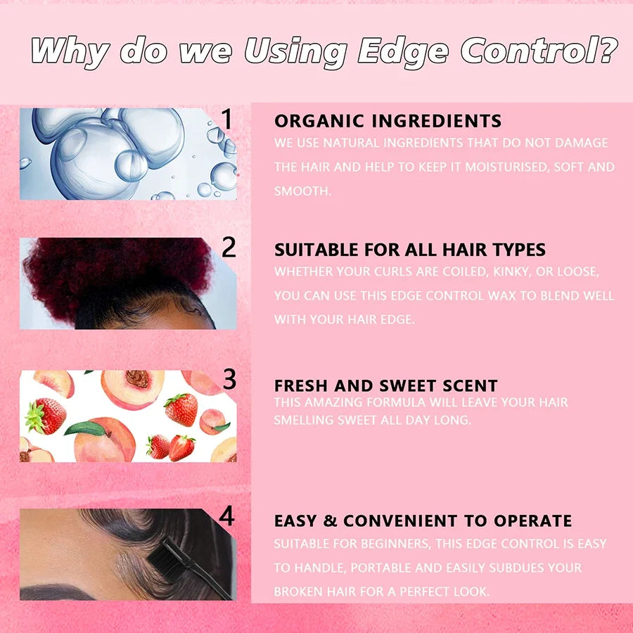 9-Piece Lace Wig Styling Waterproof Wigs Adhesive Strong Hold Glue  Edge Control Gel Synthetic Hair Installation Accessories Kit