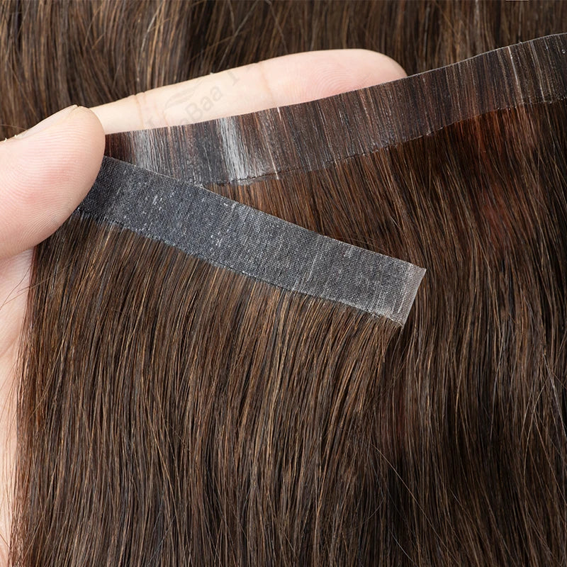 Seamless PU Tape Weft Human Hair Extensions Long PU Skin Weft Tape in Hair Extensions No Glue Human Hair For Fine Hair Long Weft