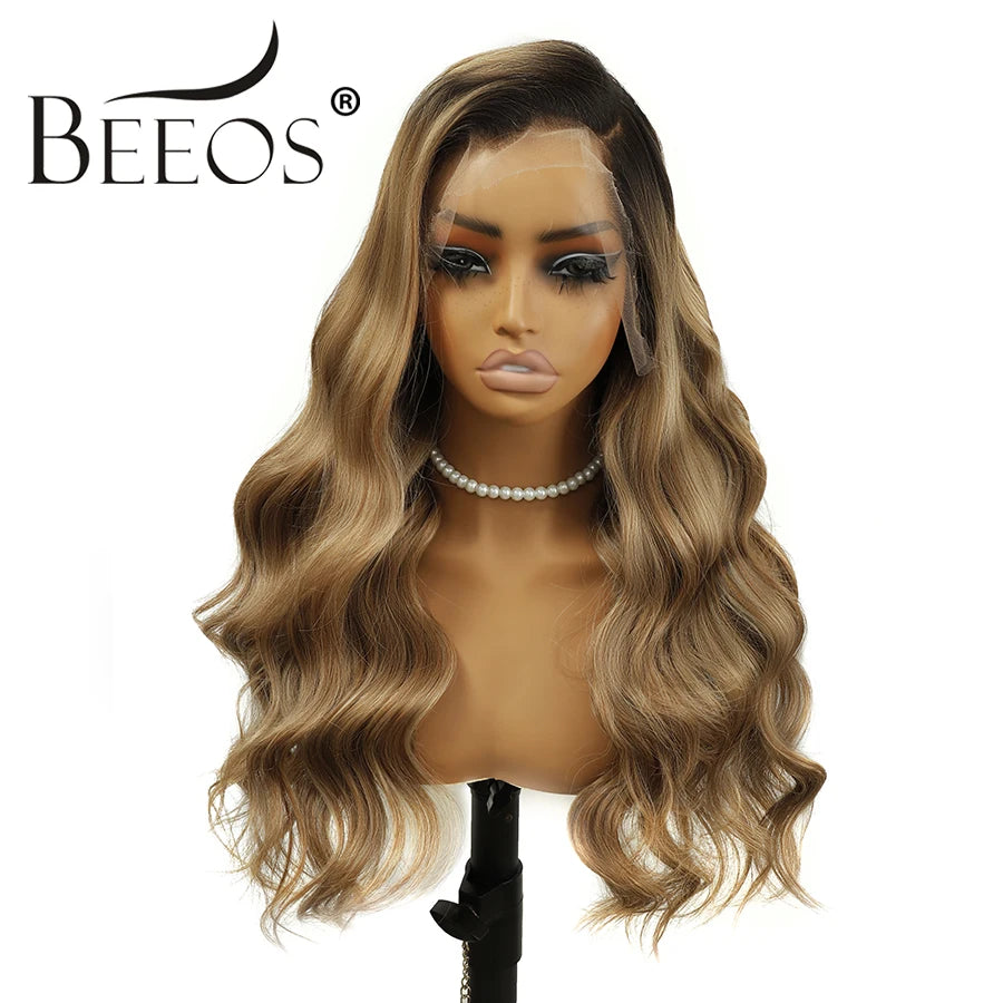 Ombre 13x6 HD Lace Frontal Human Hair Wigs 15A Raw Human Hair 100% Human Hair Deep Part Color Pre Plucked Blonde Wig For Women