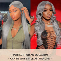 Cosplay Body Wave Silver Grey 13X4 Lace Front Wigs Human Hair 13x6 HD Lace Front Wigs Remy Brazilian 613 Colored Human Hair Wigs