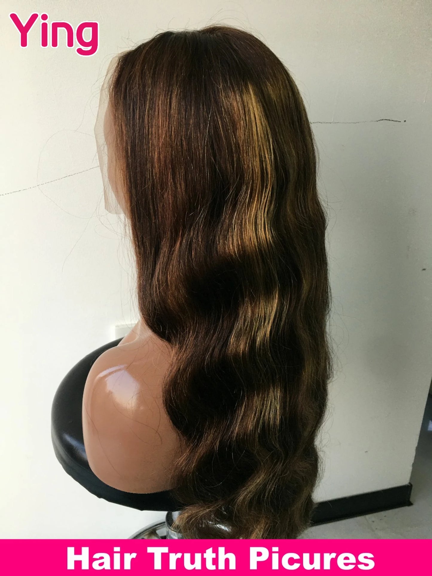 Ying Highlight Honey Blonde 180% Body Wave 13x6 Transparent Lace Front Wig 13x4 Lace Front Wig PrePlucked With Baby Hair
