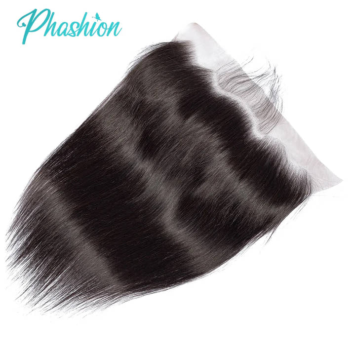 Phashion Ear to Ear 13X4 Lace Frontal Straight 4x4 5X5 Closure Only Body Wave Pre Plucked Swiss Transparent 100% Remy Human Hair