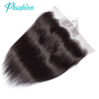 Phashion Ear to Ear 13X4 Lace Frontal Straight 4x4 5X5 Closure Only Body Wave Pre Plucked Swiss Transparent 100% Remy Human Hair