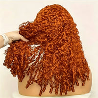 Ginger Orange Burmese Curly Human Hair Wig Pre Plucked 13x6 Hd Lace Front Human Hair Wig #350 Colored Wig Human Hair 200 Density