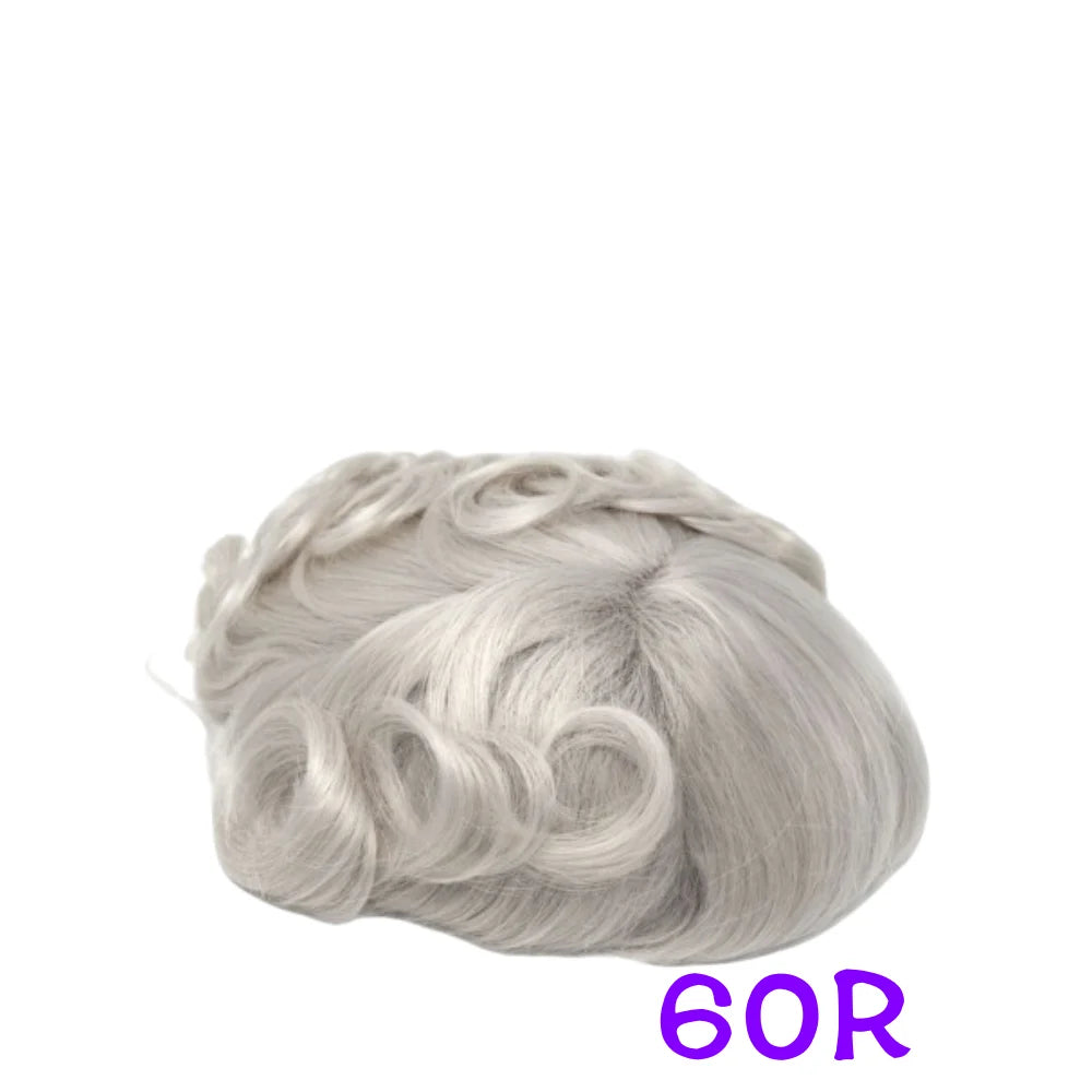 Full Lace Toupee For Men Human Hair Systems Unit Men's Lace Base Wig Breathable Male Capillary Prothesis Man Wigs