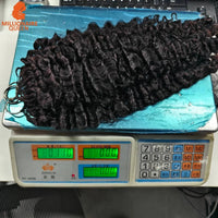 Millionaire Queen Feather Hair Weft 15A Burmese Curly 100% Real Human Hair Weave Knotless Crochet Pre-Separated Hair Extensions