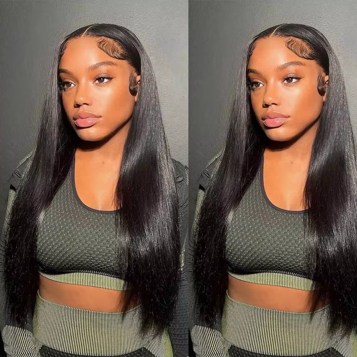 16–36 Inch Bone Straight HD Lace Human Hair Wig
