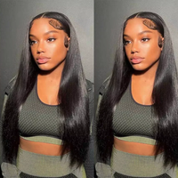 16–36 Inch Bone Straight HD Lace Human Hair Wig