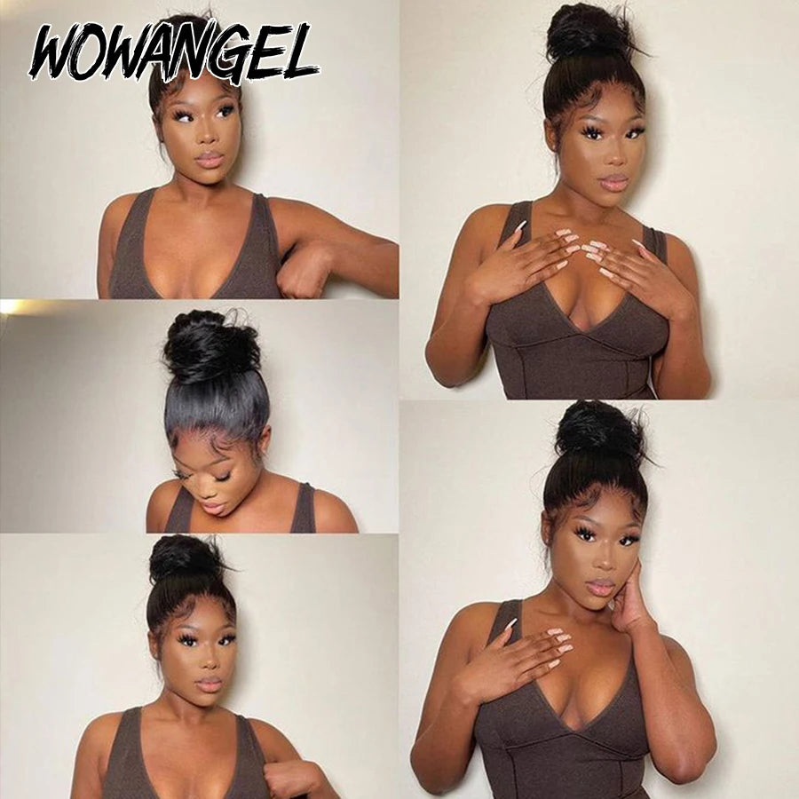 360 HD Lace Front Human Hair Wigs Body Wave Wigs 250% HD Transparent Lace Frontal Wigs 30 32 inch Full Lace Wigs Pre Plucked
