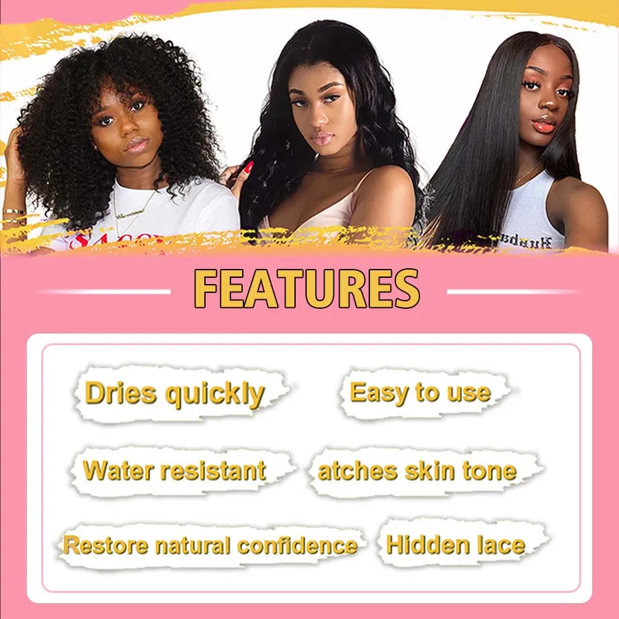 Natural Lace Tint Spray Dyed Foam Mousse for Women 100ML Wigs Mesh Skin-fitting Invisible Colorant Cosplay Wig Dye Mist