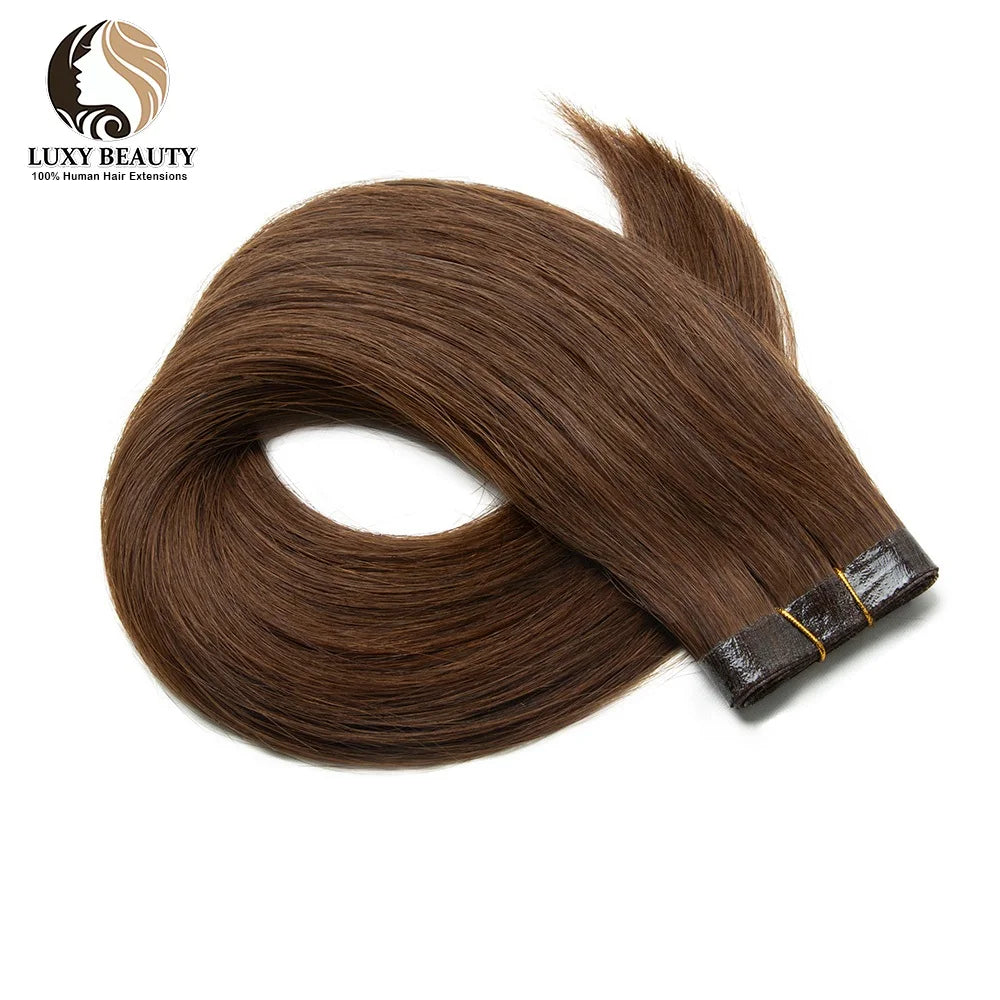 Seamless PU Tape Weft Human Hair Extensions Long PU Skin Weft Tape in Hair Extensions No Glue Human Hair For Fine Hair Long Weft