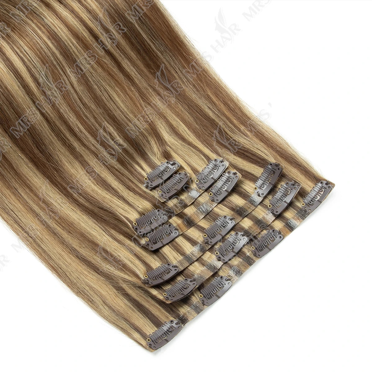 Invisible PU Clip In Hair Extension Human Hair Injected PU Tape Weft Clip in Extension 7Pcs/set 12-24inch 100G 120G Clip On Hair
