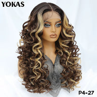 Colorful Curly Lace Front Wig