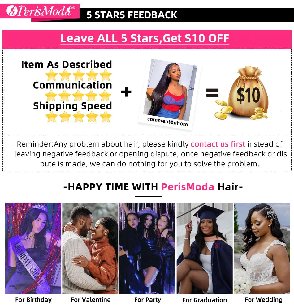 PerisModa 100% Human Hair Body Wave Bundles Human Hair Brazilian Natural Black 3/4 Bundle Deals Virgin Hair Raw Hair Extensions