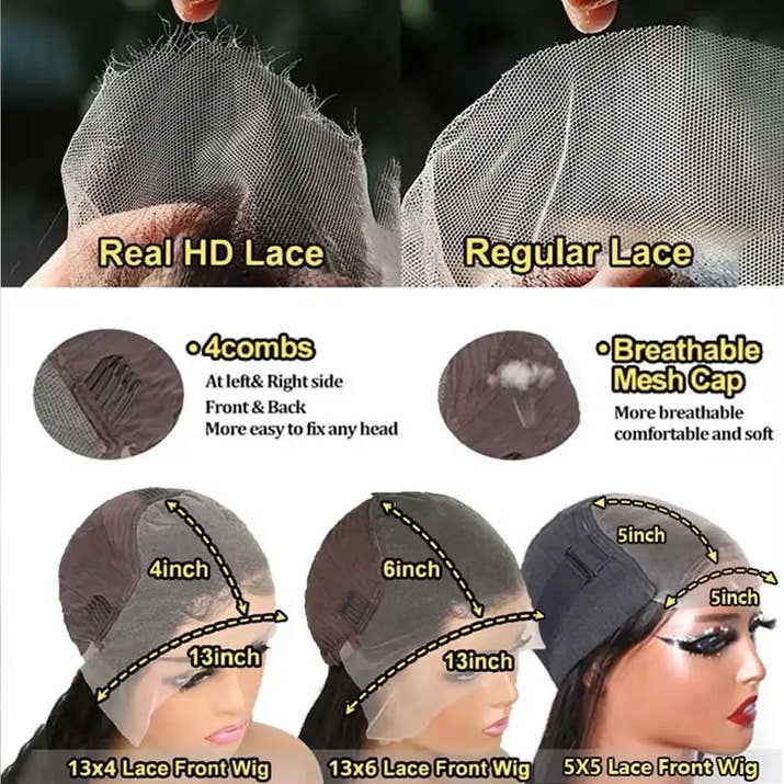 250 Density 13x6 HD Bone Straight Lace Front Wigs Human Hair Brazilian 40 42 Inch Glueless Lace Frontal Human Hair Wigs For Wome