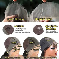 250 Density 13x6 HD Bone Straight Lace Front Wigs Human Hair Brazilian 40 42 Inch Glueless Lace Frontal Human Hair Wigs For Wome