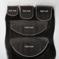 BEEOS Skinlike 13x6 HD Lace Frontal Only Pre Plucked Straight 6x6 5X5 HD Lace Closure Only Brazilian Human Hair 13x4 HD Frontal