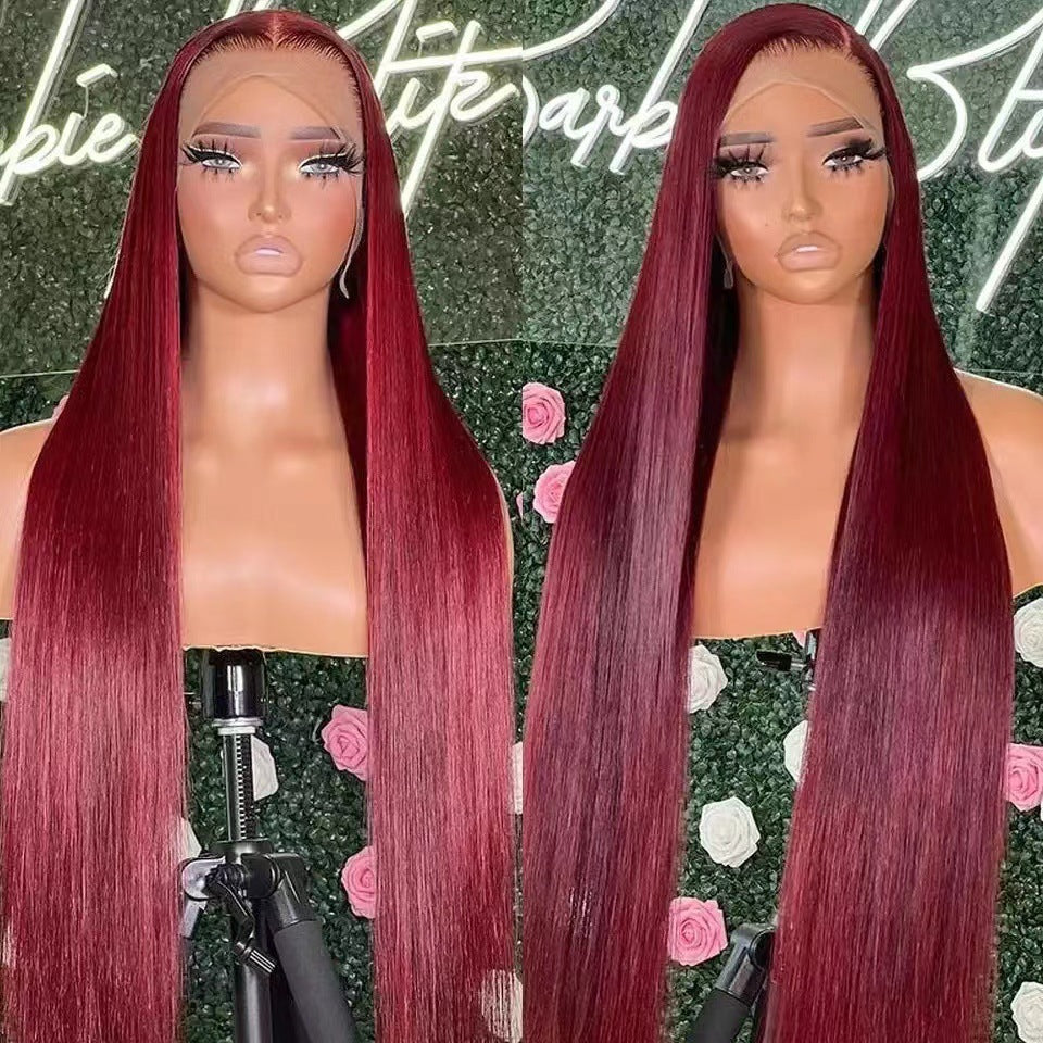 Piano Color Long Straight Wig