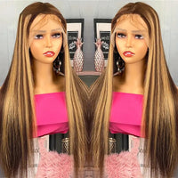 Piano Color Long Straight Wig