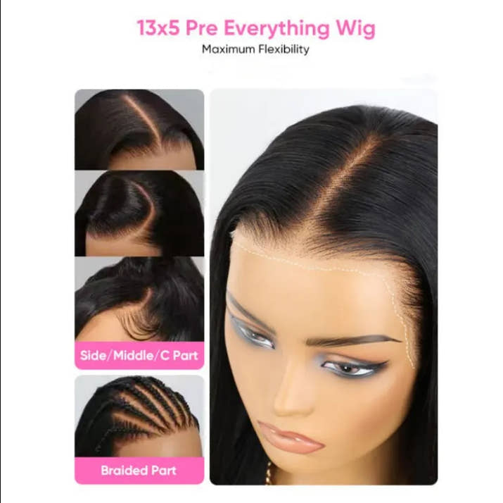 Pre-glue Free Kinky Hair Wig