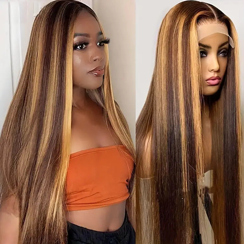 Piano Color Long Straight Wig