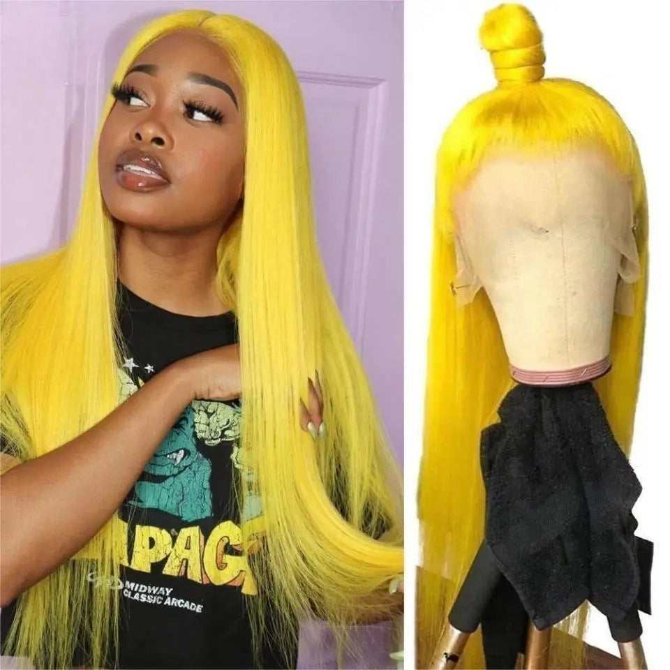 Highlight yellow 13x4 18in. Human hair Wig