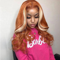 Wave Lace Front Wig Blonde Colored