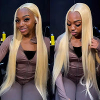 Blonde Straight Human Hair Wigs DIY Colors
