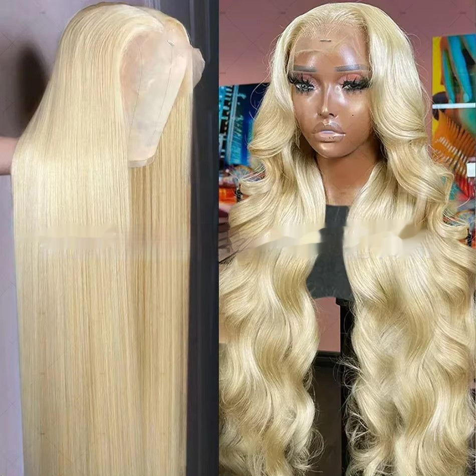 Blonde Straight Human Hair Wigs DIY Colors